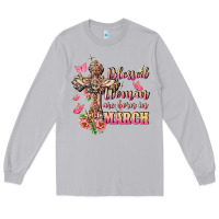 Moon Dust Blessed women are born in March Long Sleeve Tee - FaDigitalArtStudio