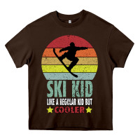 Chocolate Brown ski kid like a regular kid but coolers Heavy Core Tee - Bettercallsaul