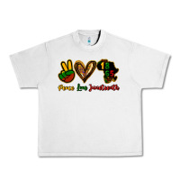 Lunar Rock Peace love Juneteenth Urban Heavy Tee - HowdyJamesFarm