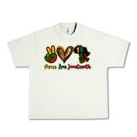 Pistachio Peace love Juneteenth Urban Heavy Tee - HowdyJamesFarm