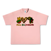 Salmon Peace love Juneteenth Urban Heavy Tee - HowdyJamesFarm