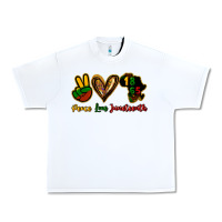 White Peace love Juneteenth Urban Heavy Tee - HowdyJamesFarm