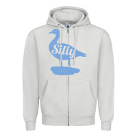 Dove Grey Silly Goose Funny Silly Goose Zipper Hoodie - longCreatives