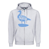 Heather Grey Silly Goose Funny Silly Goose Zipper Hoodie - longCreatives