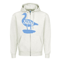 Oatmeal Heather Silly Goose Funny Silly Goose Zipper Hoodie - longCreatives