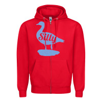 Red Silly Goose Funny Silly Goose Zipper Hoodie - longCreatives