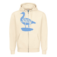 Sandshell Silly Goose Funny Silly Goose Zipper Hoodie - longCreatives