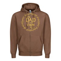 Chestnut Mens One Dad to rule them all  father's day gift Zipper Hoodie - longCreatives