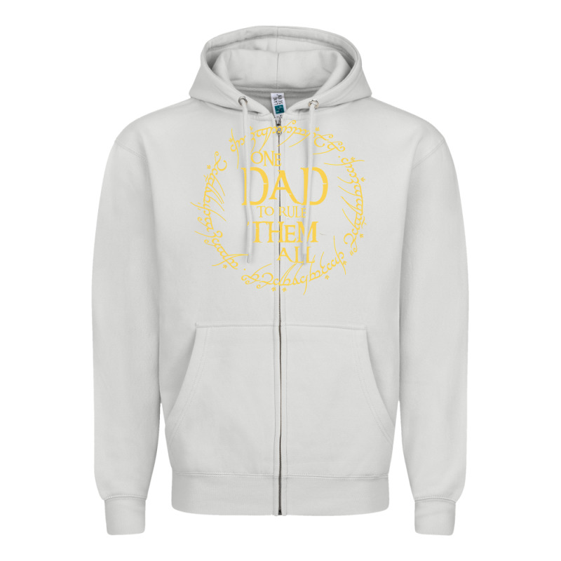 Mens One Dad To Rule Them All  Father's Day Gift Zipper Hoodie by longCreatives | Teevron