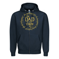 Navy Mens One Dad to rule them all  father's day gift Zipper Hoodie - longCreatives