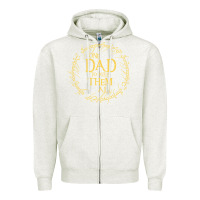 Oatmeal Heather Mens One Dad to rule them all  father's day gift Zipper Hoodie - longCreatives