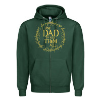 Sports Green Mens One Dad to rule them all  father's day gift Zipper Hoodie - longCreatives