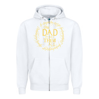 White Mens One Dad to rule them all  father's day gift Zipper Hoodie - longCreatives