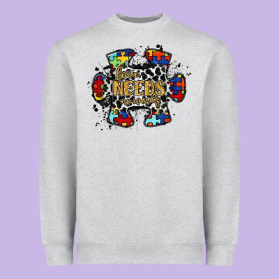 Love Needs No Words 2 Heavyweight Sweatshirt Designed By Racoondesign