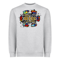 Heather Grey love needs no words 2 Heavyweight Sweatshirt - RacoonDesign