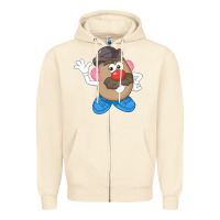 Sandshell Womens Mr. Potato Head Simple Portrait Zipper Hoodie - longCreatives