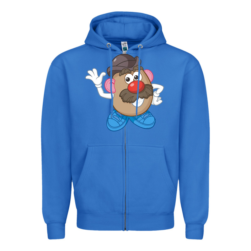 Womens Mr. Potato Head Simple Portrait Zipper Hoodie by longCreatives | Teevron