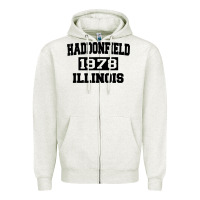 Oatmeal Heather Haddonfield Illinois Halloween 1978 Halloween Spooky Scary Gift Zipper Hoodie - longCreatives
