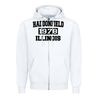 White Haddonfield Illinois Halloween 1978 Halloween Spooky Scary Gift Zipper Hoodie - longCreatives