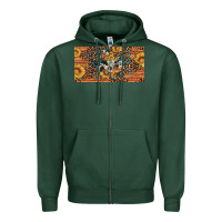 Sports Green texas map bull skull sunflower leopard licence plate Zipper Hoodie - Artiststas
