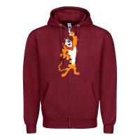 Burgundy Frosted Flakes Tony The Tiger T Zipper Hoodie - longCreatives