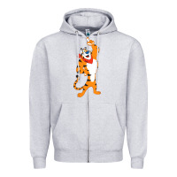Heather Grey Frosted Flakes Tony The Tiger T Zipper Hoodie - longCreatives
