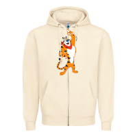 Sandshell Frosted Flakes Tony The Tiger T Zipper Hoodie - longCreatives