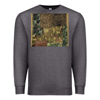 Charcoal Heather camouflage leopard patches Premium Sweatshirt - BarkalooDesign