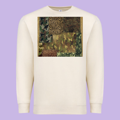 Camouflage Leopard Patches Premium Sweatshirt Designed By Barkaloodesign
