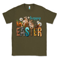 Army Green Happy Easter with Cowboy Easter Day Classic Tee - HowdyJamesFarm