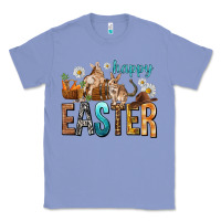 Colony Blue Happy Easter with Cowboy Easter Day Classic Tee - HowdyJamesFarm