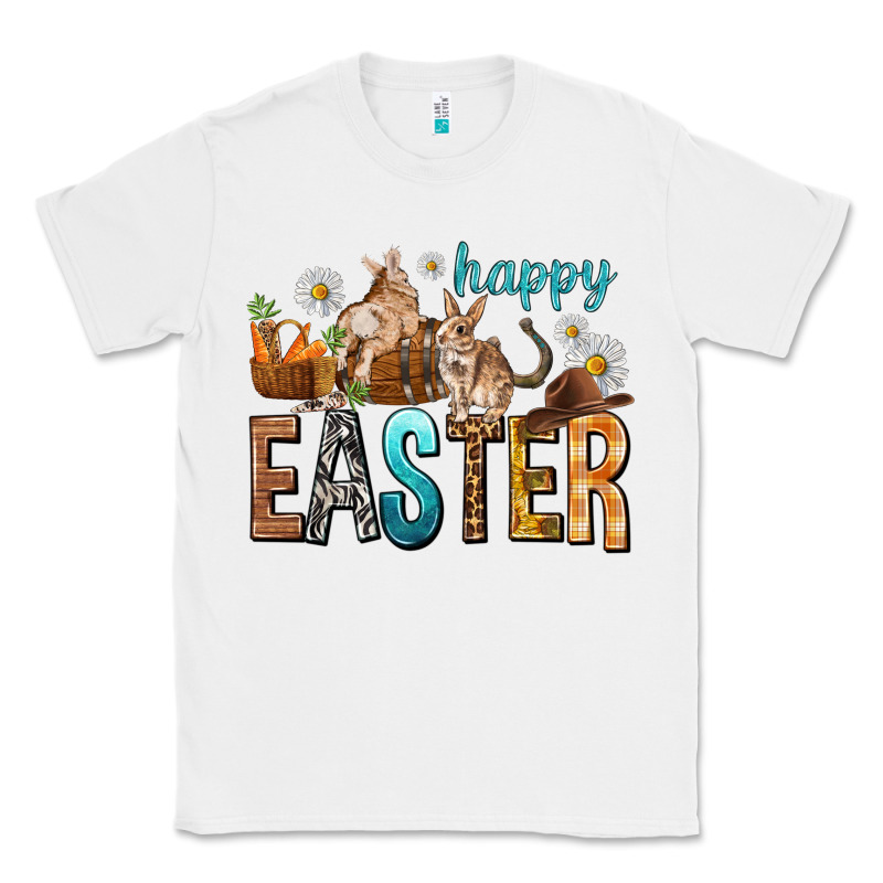 Happy Easter With Cowboy Easter Day Classic Tee by HowdyJamesFarm | Teevron