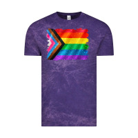 Cloud Purple Pride flag background Vintage Tee - CowGirlArtShop