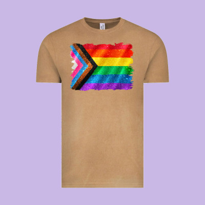 Pride Flag Background Vintage Tee Designed By Cowgirlartshop