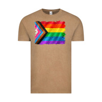 Vintage Coffee Pride flag background Vintage Tee - CowGirlArtShop
