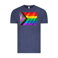 Vintage Denim Pride flag background Vintage Tee - CowGirlArtShop