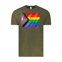 Vintage Olive Pride flag background Vintage Tee - CowGirlArtShop
