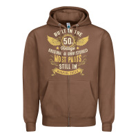 Chestnut Mens Vintage 1950s Built In The 50s Fifties Funny 70th Birthday Zipper Hoodie - longCreatives
