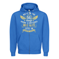 True Royal Mens Vintage 1950s Built In The 50s Fifties Funny 70th Birthday Zipper Hoodie - longCreatives