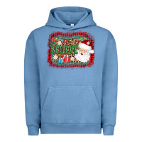 Pigment Pebble Blue believe santa Urban Hoodie - AdoDesignShop