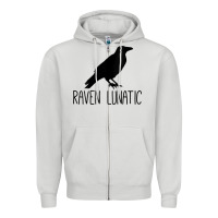 Dove Grey Womens Raven Lunatic, Funny Bird Lover Gift Men Women Kids Zipper Hoodie - longCreatives