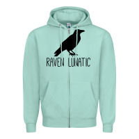 Seafoam Womens Raven Lunatic, Funny Bird Lover Gift Men Women Kids Zipper Hoodie - longCreatives