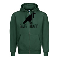 Sports Green Womens Raven Lunatic, Funny Bird Lover Gift Men Women Kids Zipper Hoodie - longCreatives