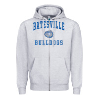 Heather Grey Batesville High School Bulldogs Premium Zipper Hoodie - longCreatives