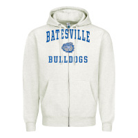 Oatmeal Heather Batesville High School Bulldogs Premium Zipper Hoodie - longCreatives