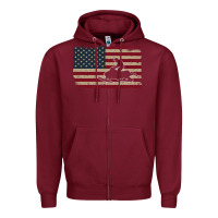 Burgundy Snowmobile USA Flag Snow Sled Patriotic Snowmobiling Gift Zipper Hoodie - longCreatives