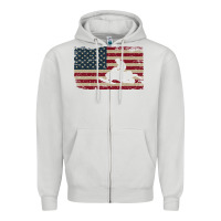 Dove Grey Snowmobile USA Flag Snow Sled Patriotic Snowmobiling Gift Zipper Hoodie - longCreatives