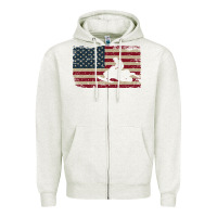 Snowmobile Usa Flag Snow Sled Patriotic Snowmobiling Gift Zipper Hoodie | Teevron