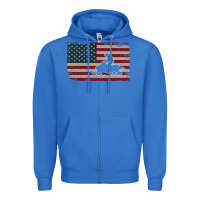True Royal Snowmobile USA Flag Snow Sled Patriotic Snowmobiling Gift Zipper Hoodie - longCreatives