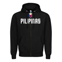 Black Pilipinas Basketball Wear, Gilas Philippines Casual Wear Zipper Hoodie - longCreatives
